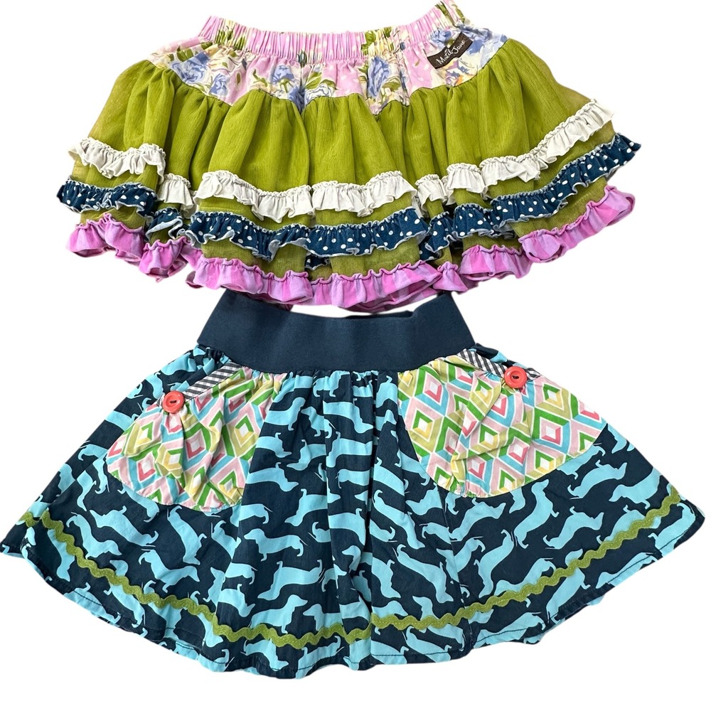 Matilda Jane Skirt Bundle Ruffle & Pocket Details Girls Size 2
